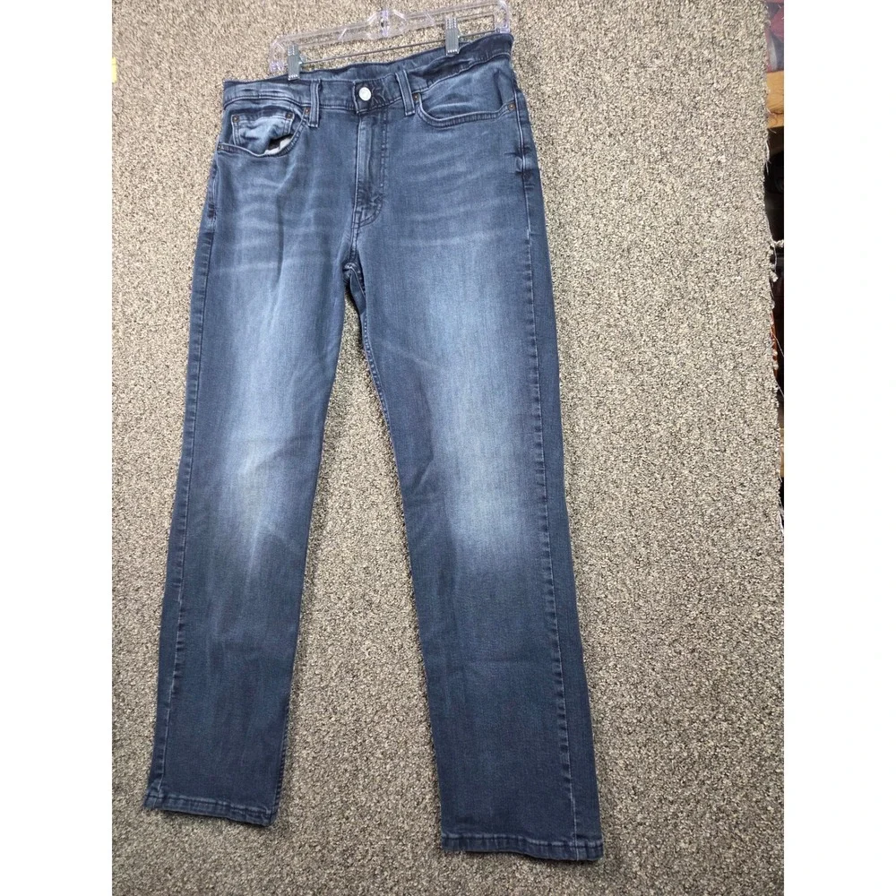 Levi's 514 Straight Fit Jeans Mens 34x32 Dark Blue Denim Pants